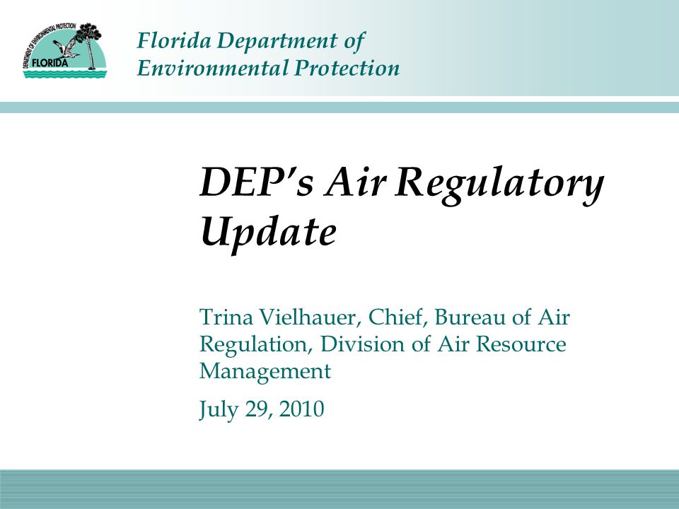 DEP’s Air Regulatory Update