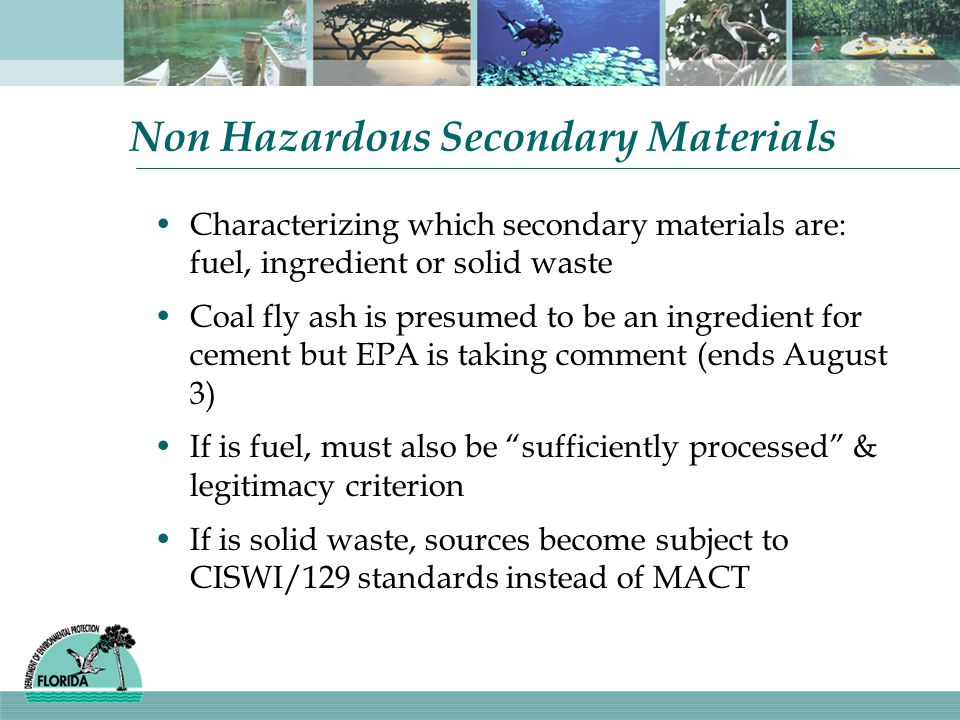 Non Hazardous Secondary Materials
