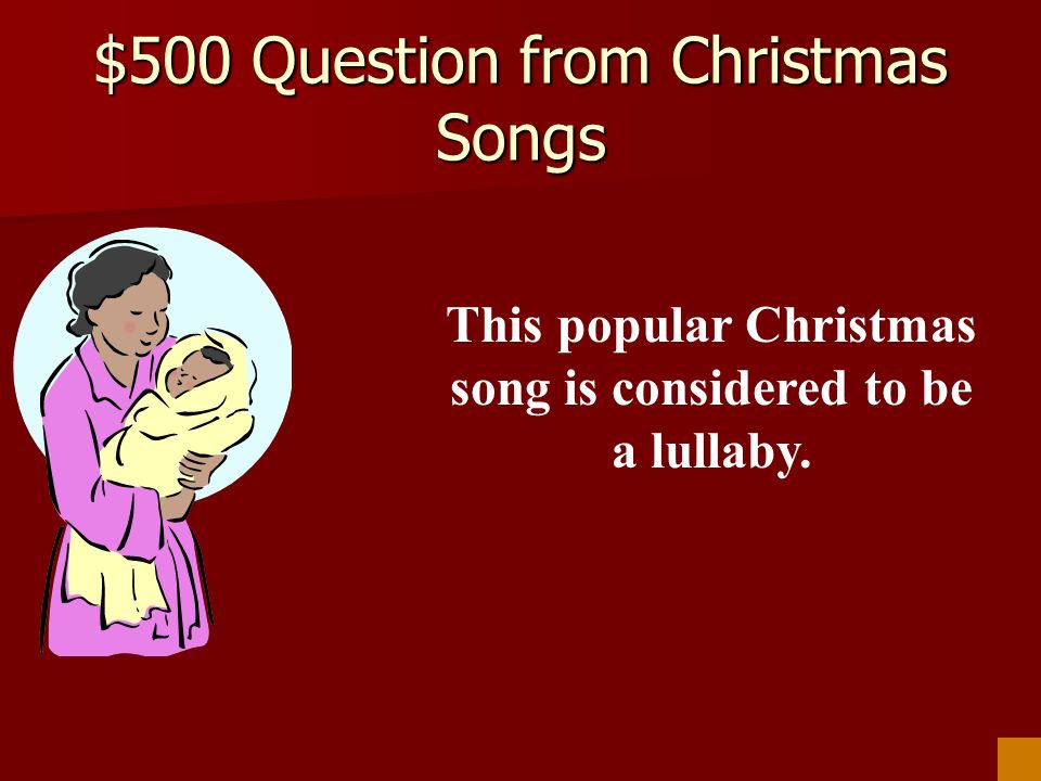 $500 Question from Christmas Songs