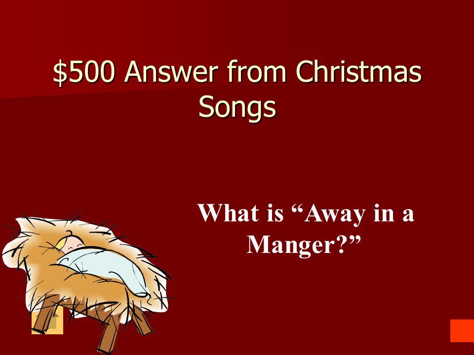 $500 Answer from Christmas Songs