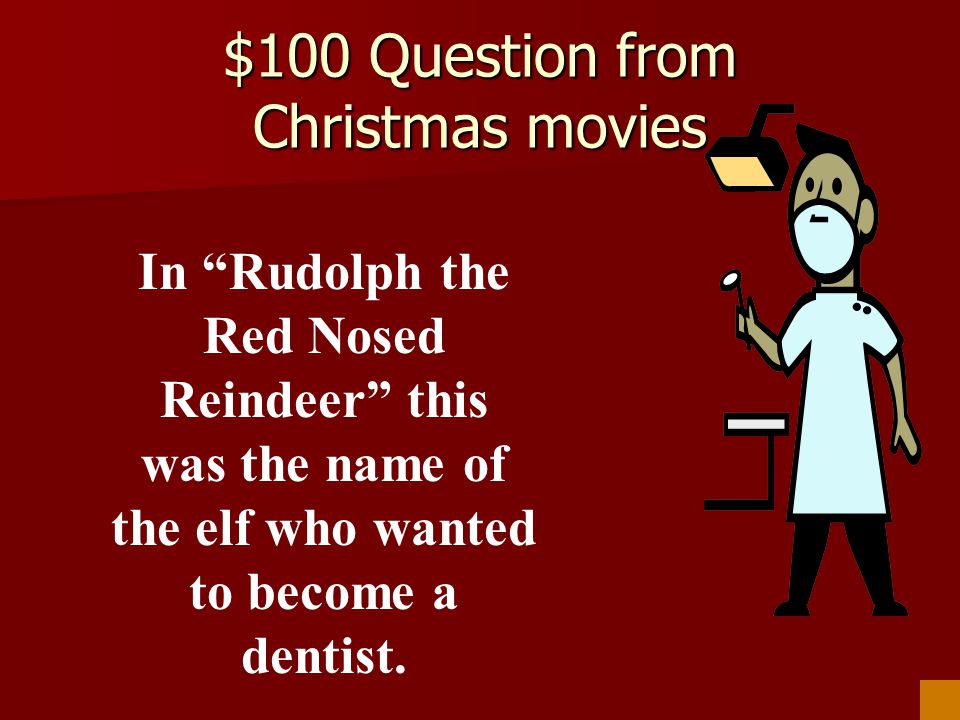 $100 Question from Christmas movies