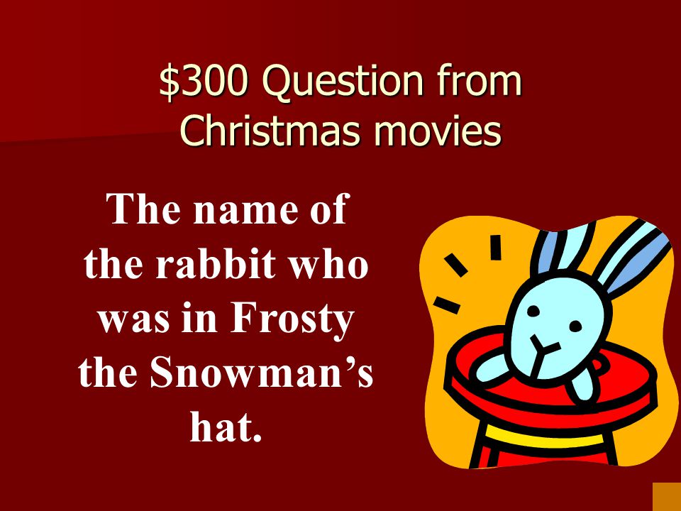 $300 Question from Christmas movies