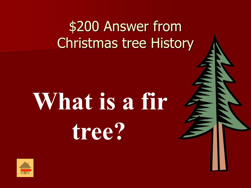 $200 Answer from Christmas tree History