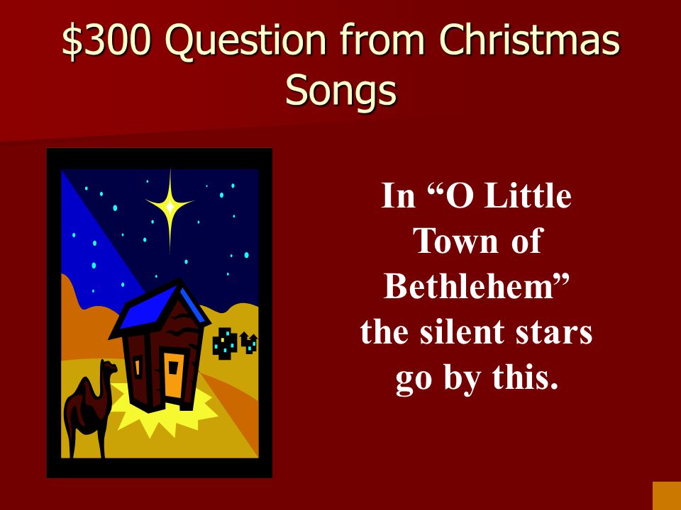 $300 Question from Christmas Songs