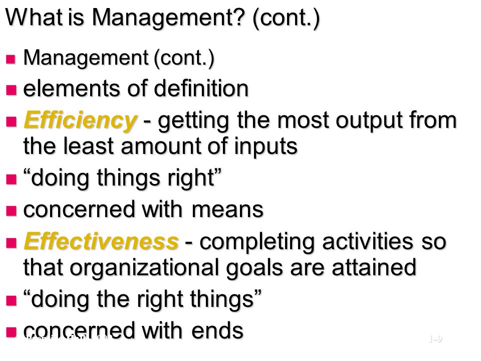 What is Management (cont.)