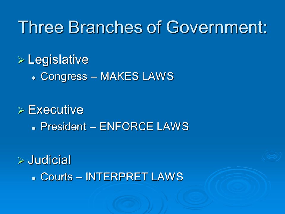 Three Branches of Government: