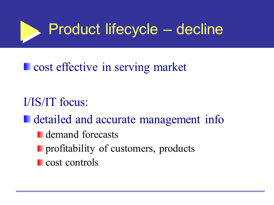 Product lifecycle – decline