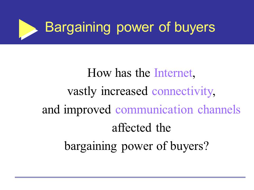 Bargaining power of buyers