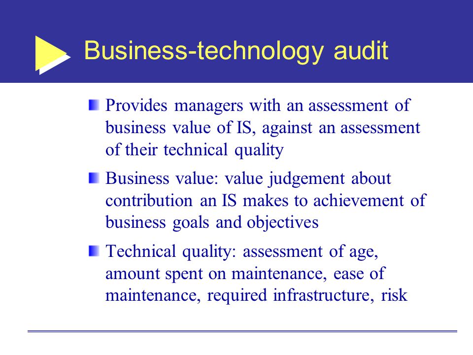 Business-technology audit