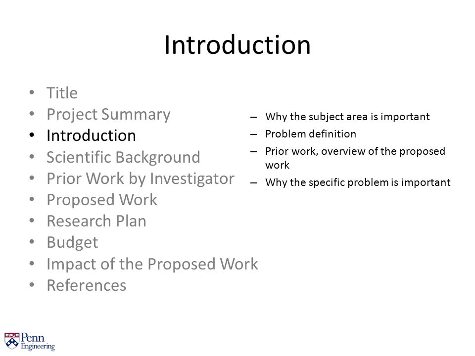 Introduction Title Project Summary Introduction Scientific Background