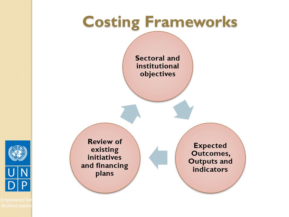 Costing Frameworks Sectoral and institutional objectives