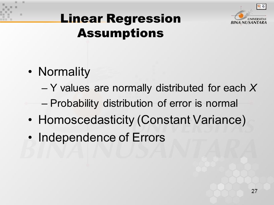 Linear Regression Assumptions