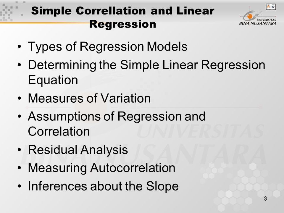 Simple Correllation and Linear Regression