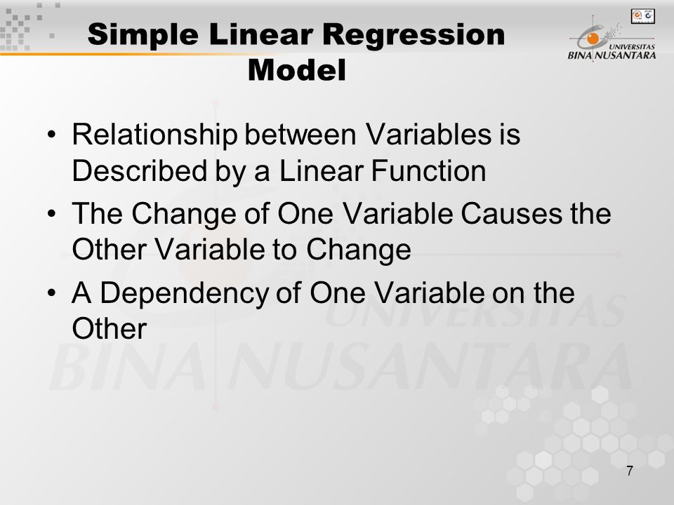 Simple Linear Regression Model