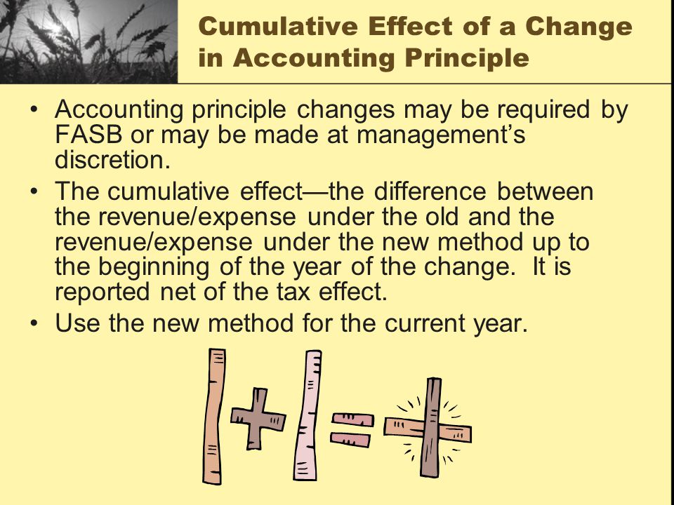 Cumulative Effect of a Change in Accounting Principle