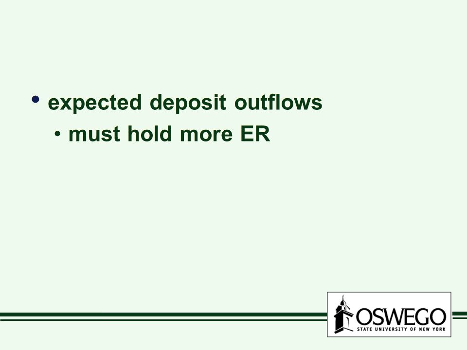 expected deposit outflows