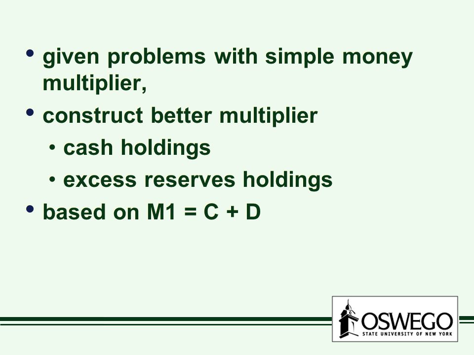 given problems with simple money multiplier,