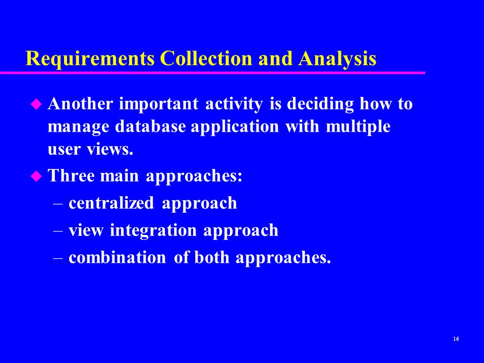 Requirements Collection and Analysis