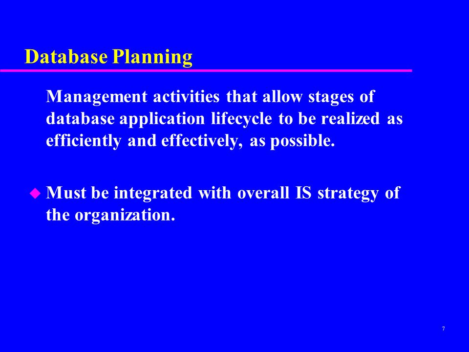 Database Planning