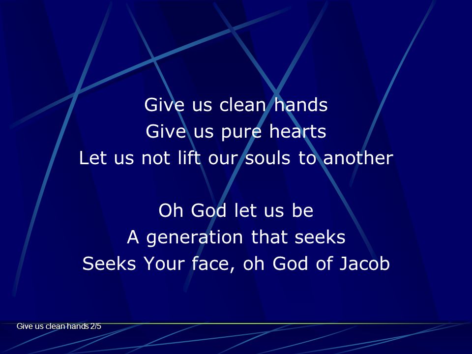 Let us not lift our souls to another Oh God let us be