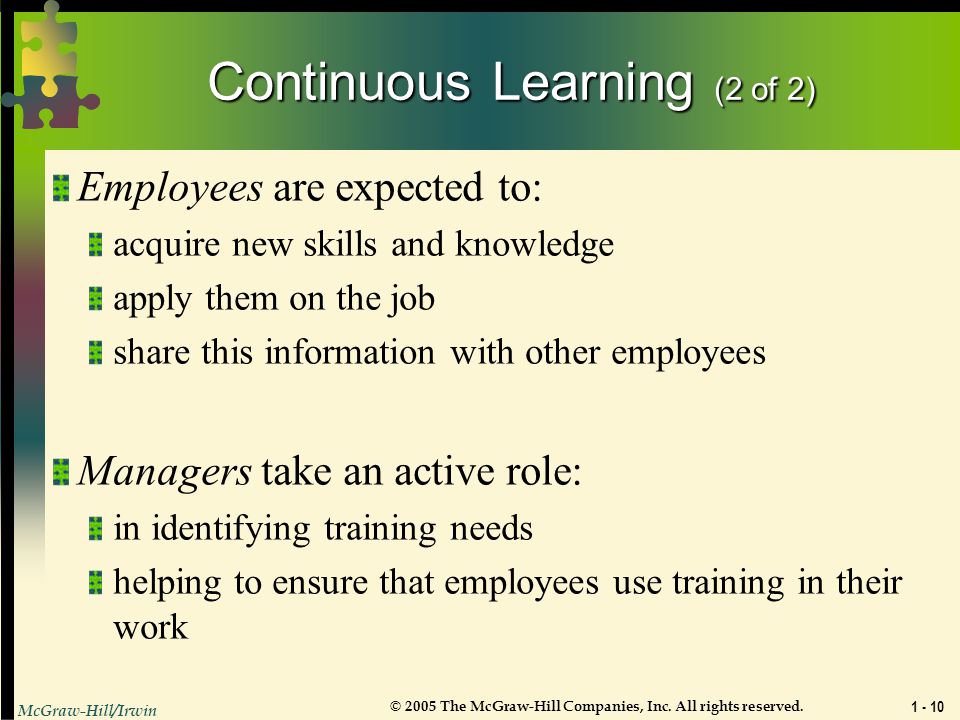Continuous Learning (2 of 2)