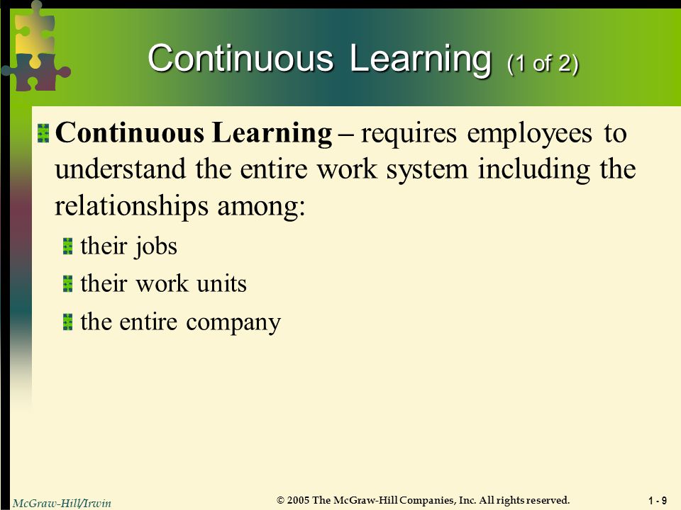 Continuous Learning (1 of 2)