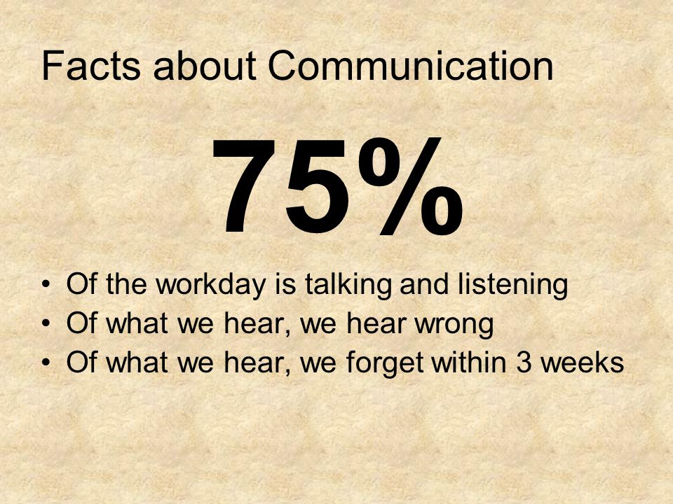 Facts about Communication