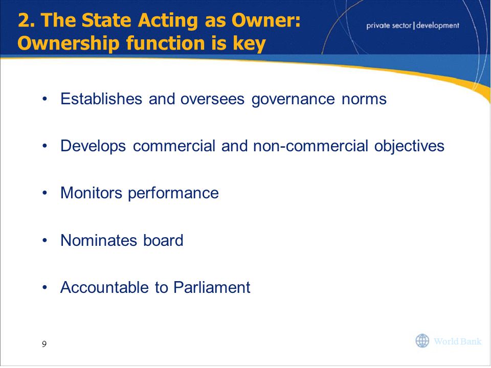 2. The State Acting as Owner: Ownership function is key