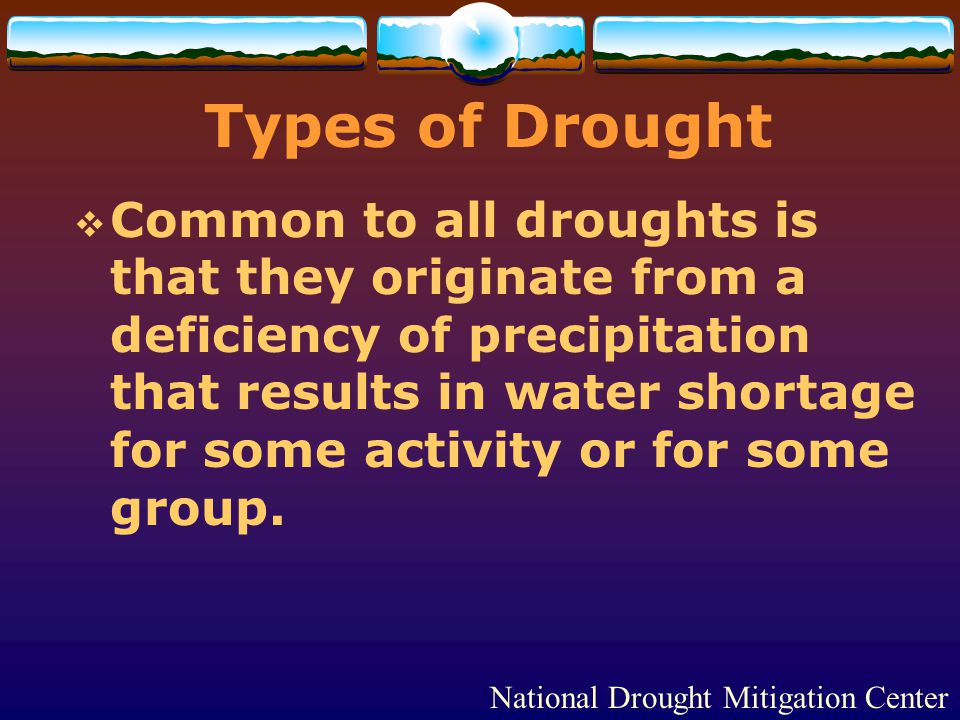 Types of Drought
