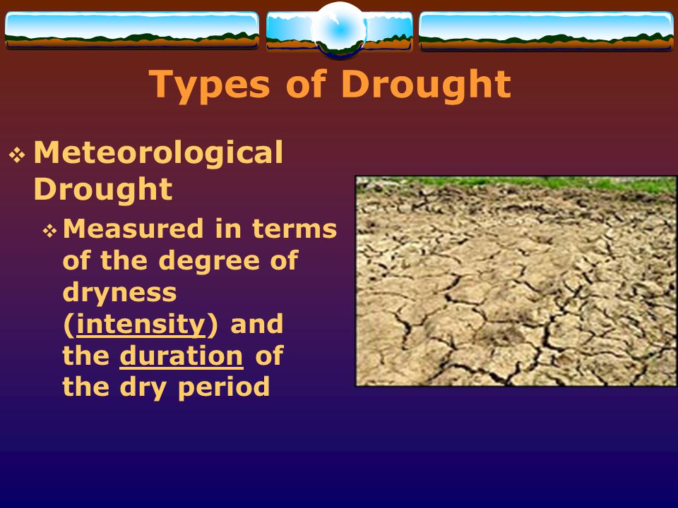 Types of Drought Meteorological Drought