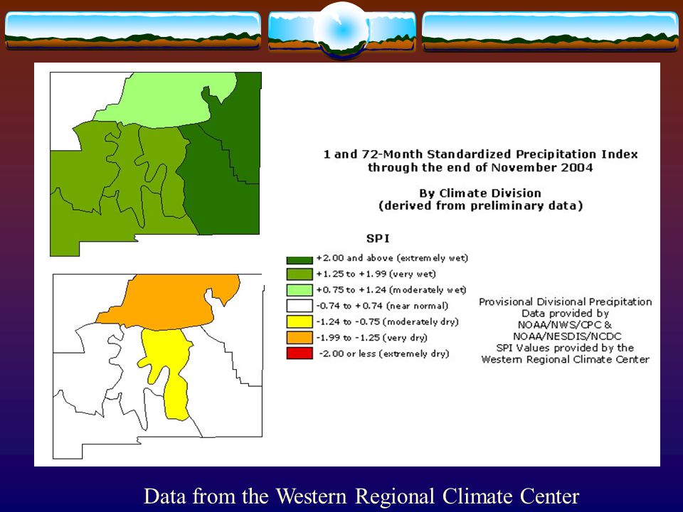 Data from the Western Regional Climate Center