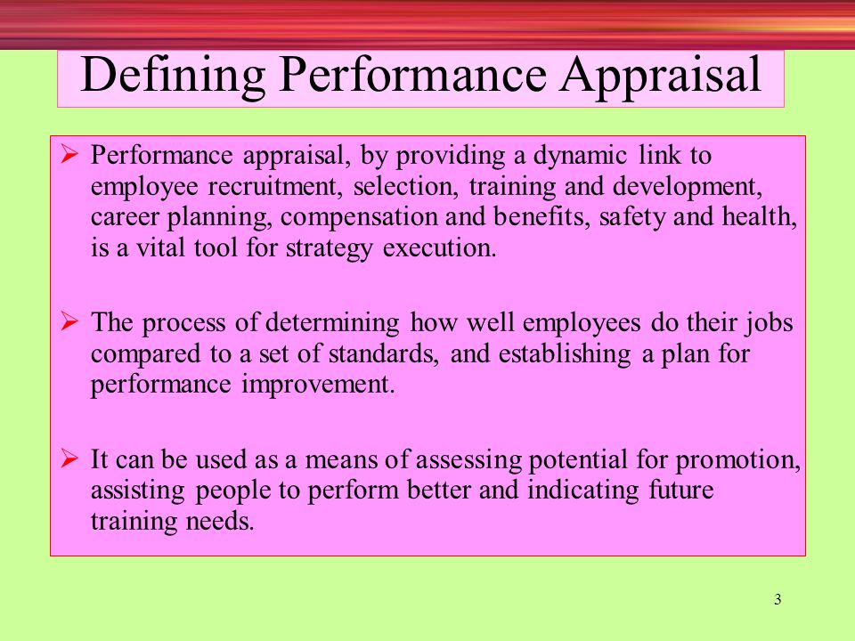 Defining Performance Appraisal