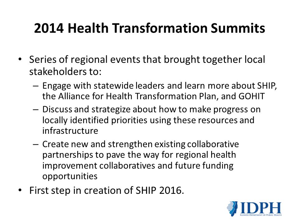 2014 Health Transformation Summits