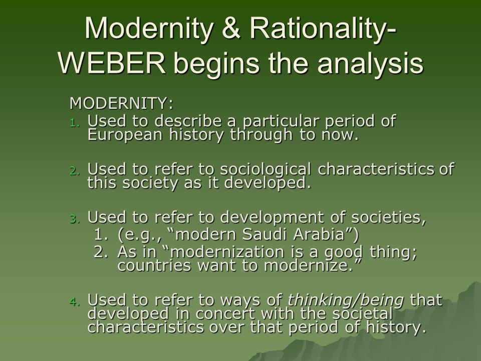 characteristics of modernization sociology