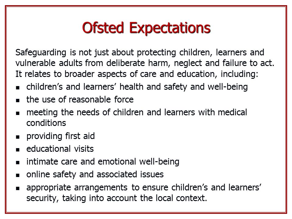 Ofsted Expectations