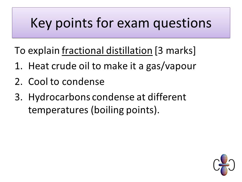 Key points for exam questions