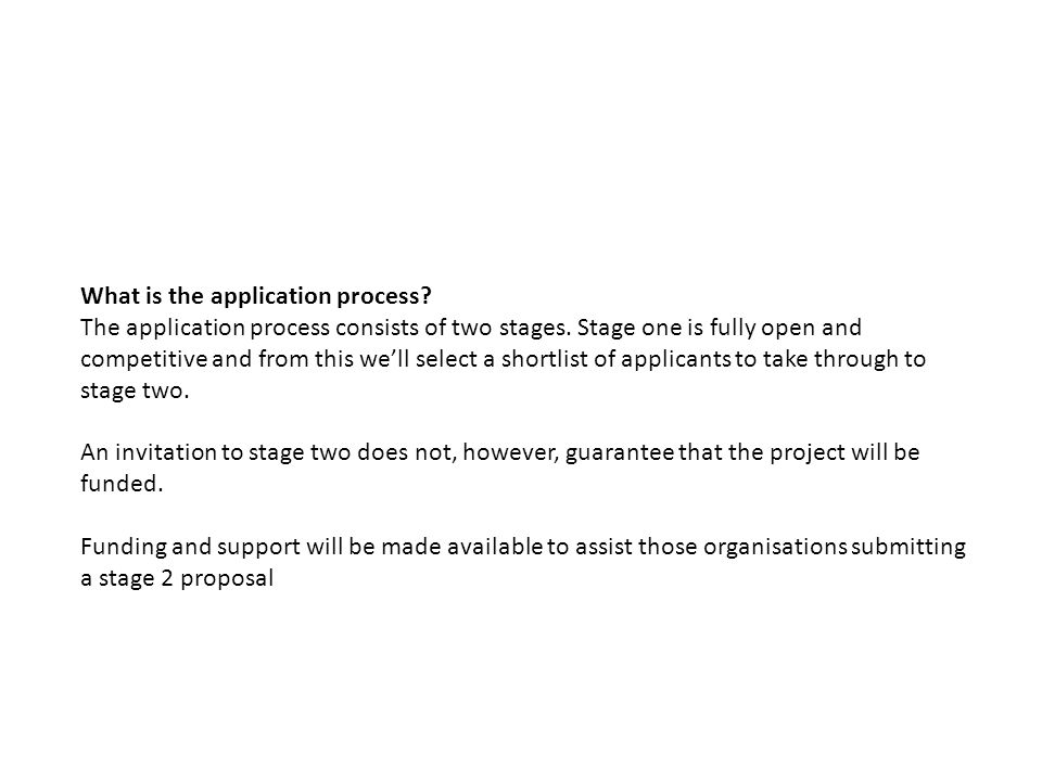 What is the application process