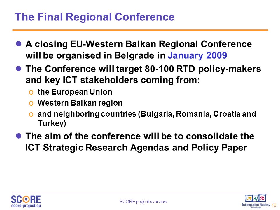 The Final Regional Conference