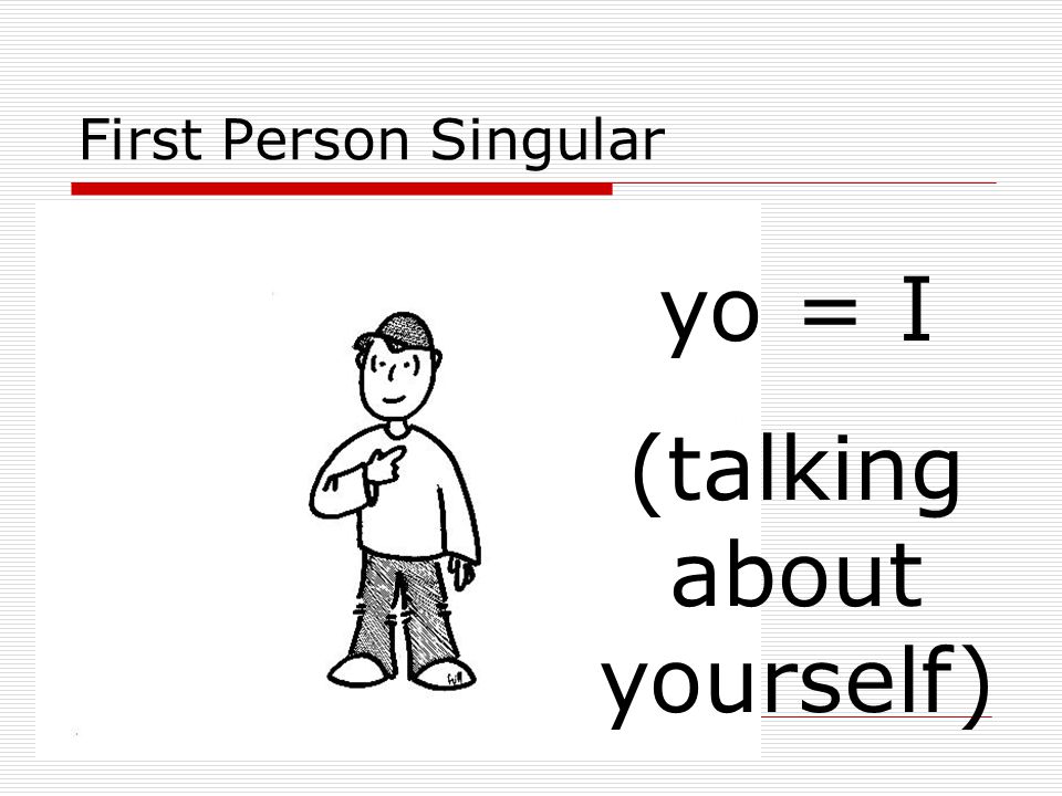 (talking about yourself)