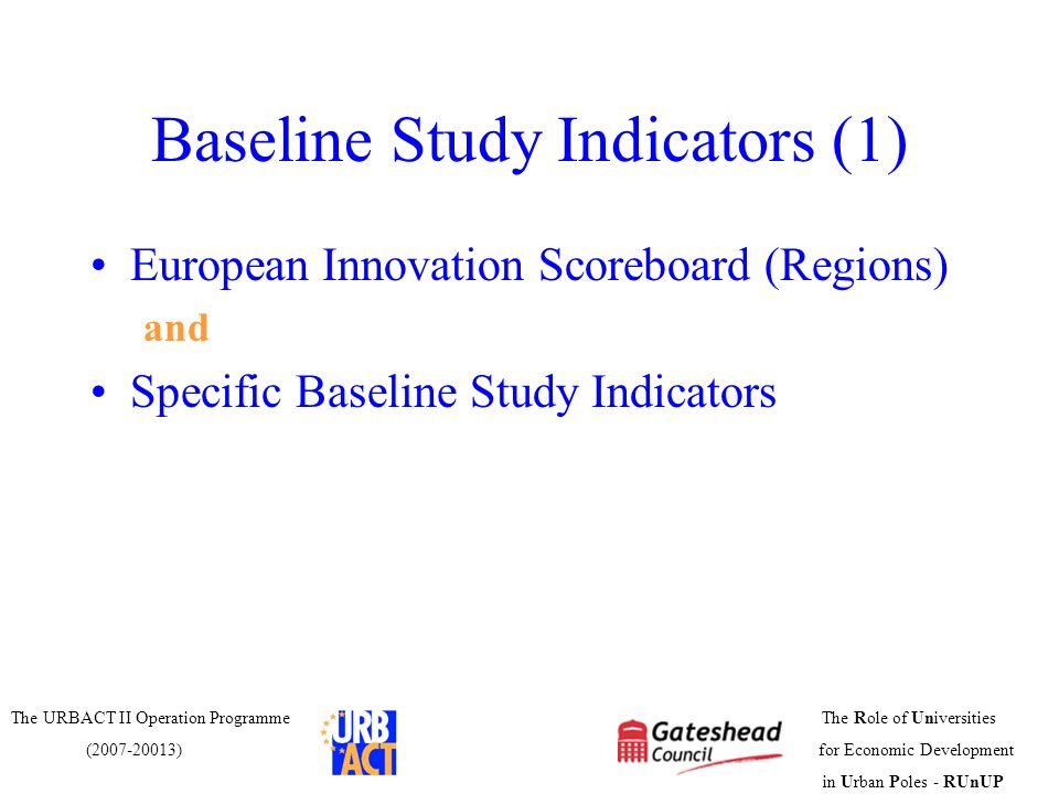 Baseline Study Indicators (1)