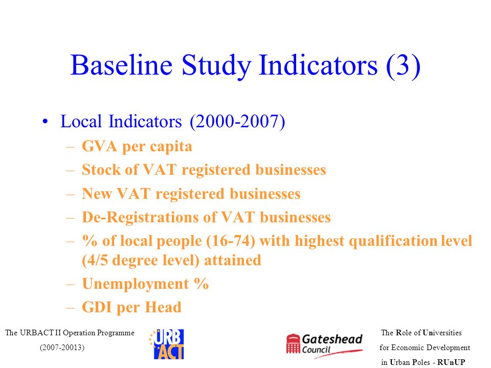 Baseline Study Indicators (3)