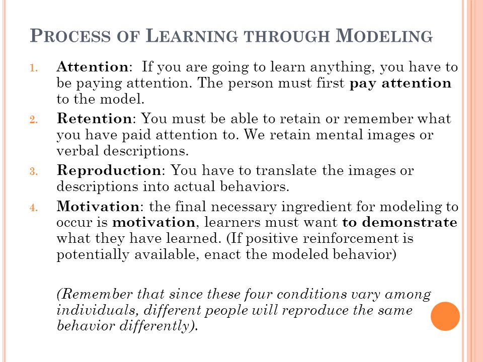 Process of Learning through Modeling