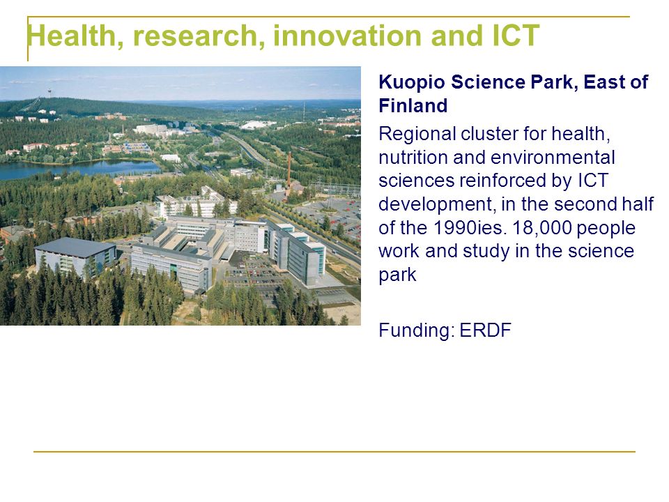 Health, research, innovation and ICT