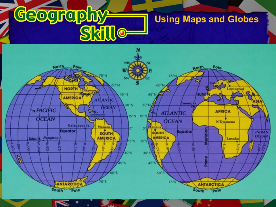 Using Maps and Globes Global grid diagram