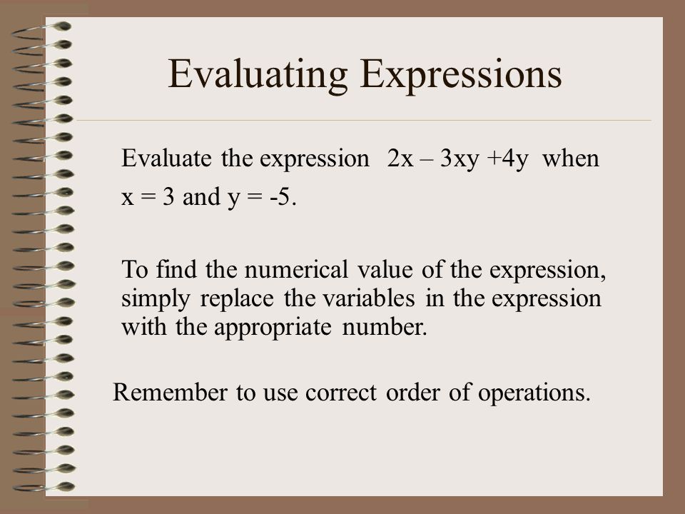 Evaluating Expressions