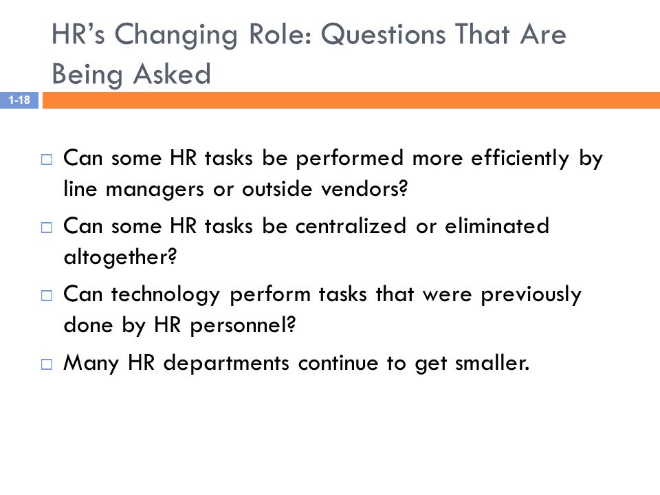 HR’s Changing Role: Questions That Are Being Asked