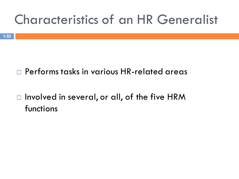 Characteristics of an HR Generalist