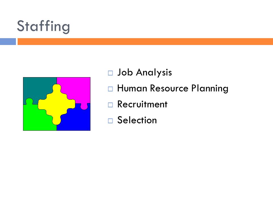 Staffing Job Analysis Human Resource Planning Recruitment Selection