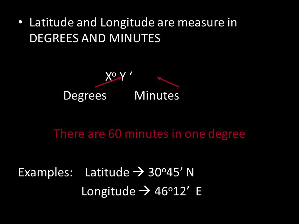 There are 60 minutes in one degree