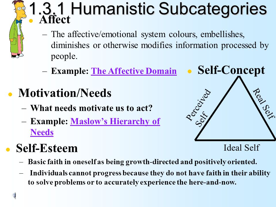 1.3.1 Humanistic Subcategories